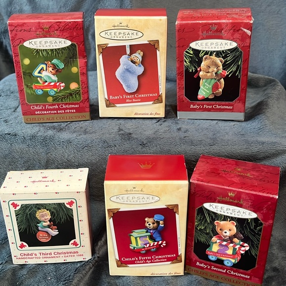 VINTAGE HALLMARK KEEPSAKE ORNAMENTS LOT OF 6. 1988-2002.  #3 - Picture 1 of 6